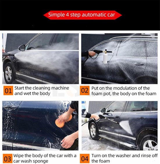 Hogedrukreiniger Tool - Auto Wasmachine - Voertuigen Reinigen - Inductie Waterpistool - 150 Bar - Koper — afbeelding 3