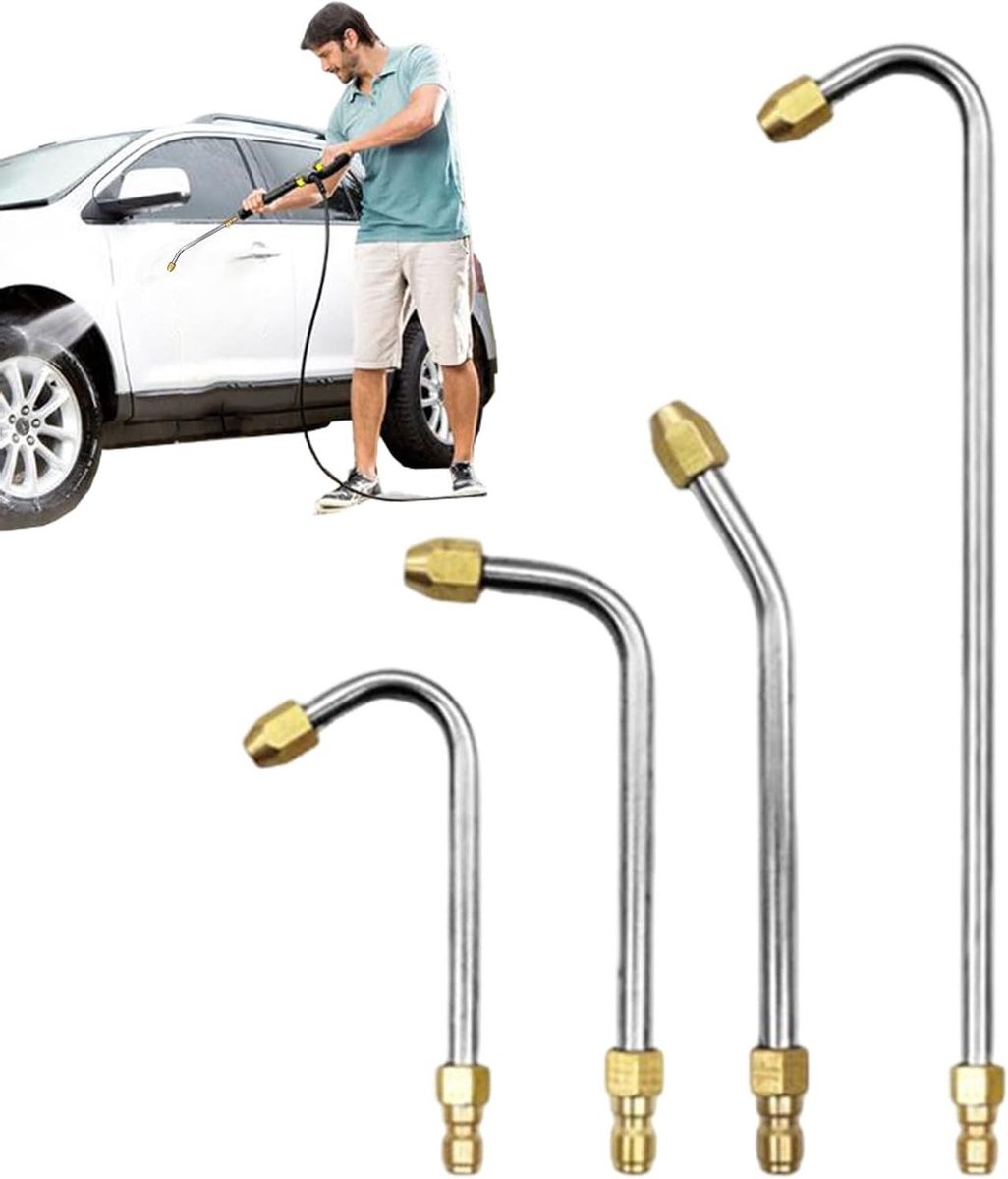 Hogedrukreiniger Verlengstuk - Schoonmaak Accessoire - Precisie Reiniging - Verstelbare Hoekkop - 37 cm - Metaal