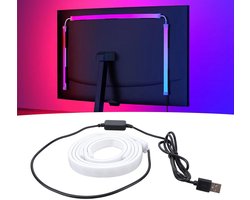 LED Lichtstrip voor Desktop met Scherm Synchronisatie, RGB 16 Miljoen Kleuren, Gaming Verlichting voor 27 Inch Monitor en Computer Ambient Light