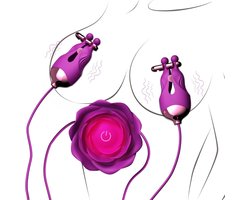 Oneay Seksspeeltje voor vrouwen – Tepelstimulator: 11 instelbare vibratiestanden, oplaadbare vibrerende tepelklemmen, een seksspeeltje voor volwassenen, ontworpen voor stellen en BDSM-seksplezier.