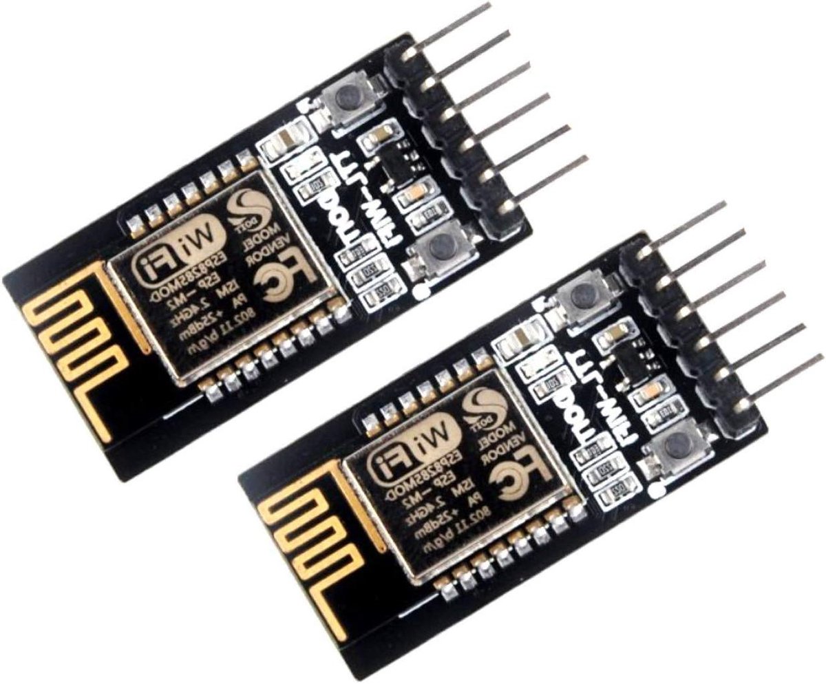 Draadloze WiFi Module - Seriële Poort Transmissie - Data Verbinding - Ingebouwde Webserver - 2 stuks - Zwart