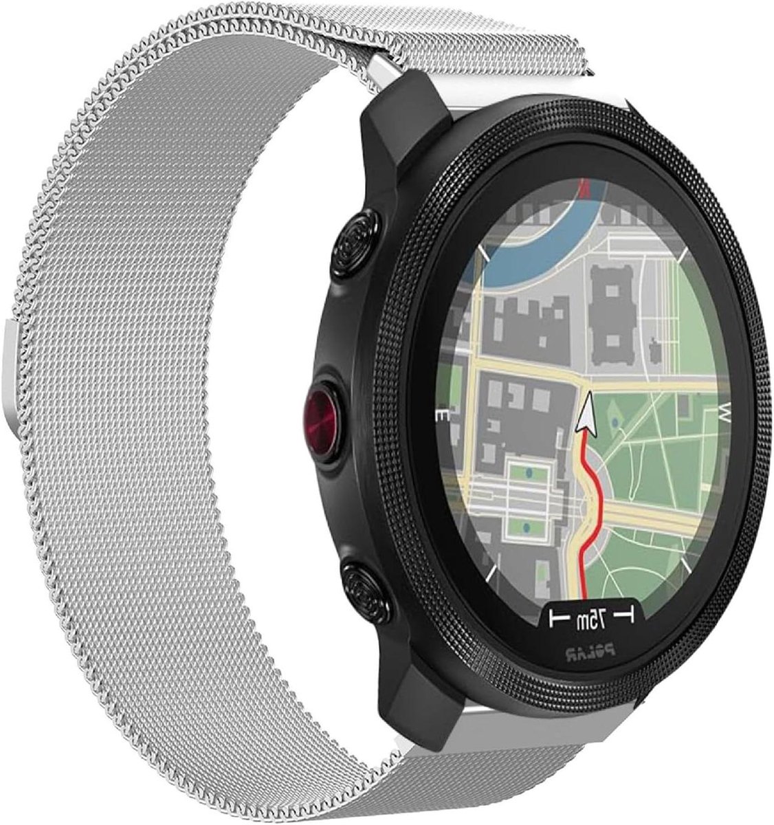 Smartwatch Band - Gevlochten RVS - Dagelijks Gebruik - Magnetische Sluiting - 78 x 12 x 161 cm - Zilver