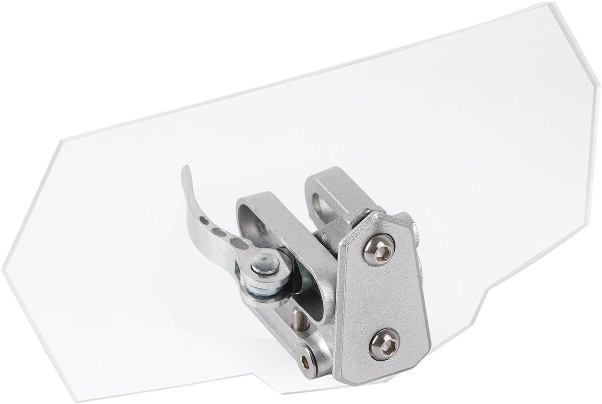 Motorwinddeflector - Verstelbaar Voorruit - Motorrijden Bescherming - Universele Pasvorm - 27 cm - Transparant