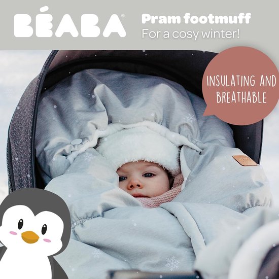 Voetenzak Kinderwagen - Baby deken - Warm Blijven - Dubbele Fleece - 100 cm - Grijs — afbeelding 3