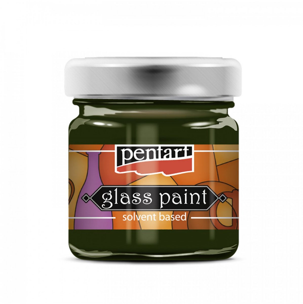 Pentart Glasverf Solvent Basis 30 ml Olijf