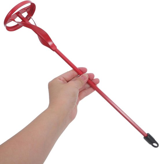 Verfspatel Mengstaaf - Mixer Opzetstuk - Verf Mengen - Roestvrij Staal - 40x8cm - Rood — afbeelding 5