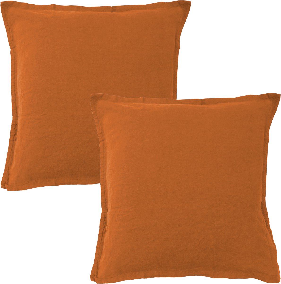 Matt & Rose Set Kussenslopen Koperkleur - 65 x 65 cm - 100% Linnen