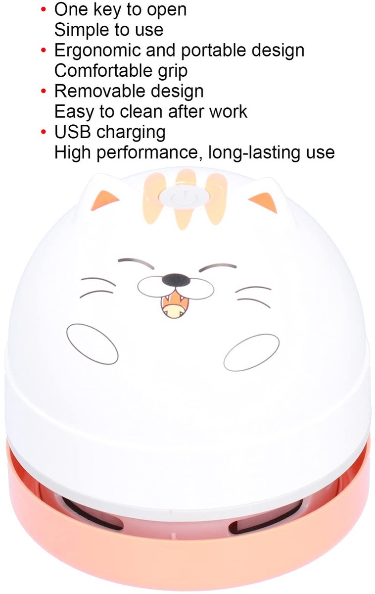 Dailygoods - Leuke Animal Design Desktop Stofzuiger - Mini Tafel Stof Veegmachine - Draadloos 360 ° Draaibaar Design - USB Opladen - Geschikt voor Thu...