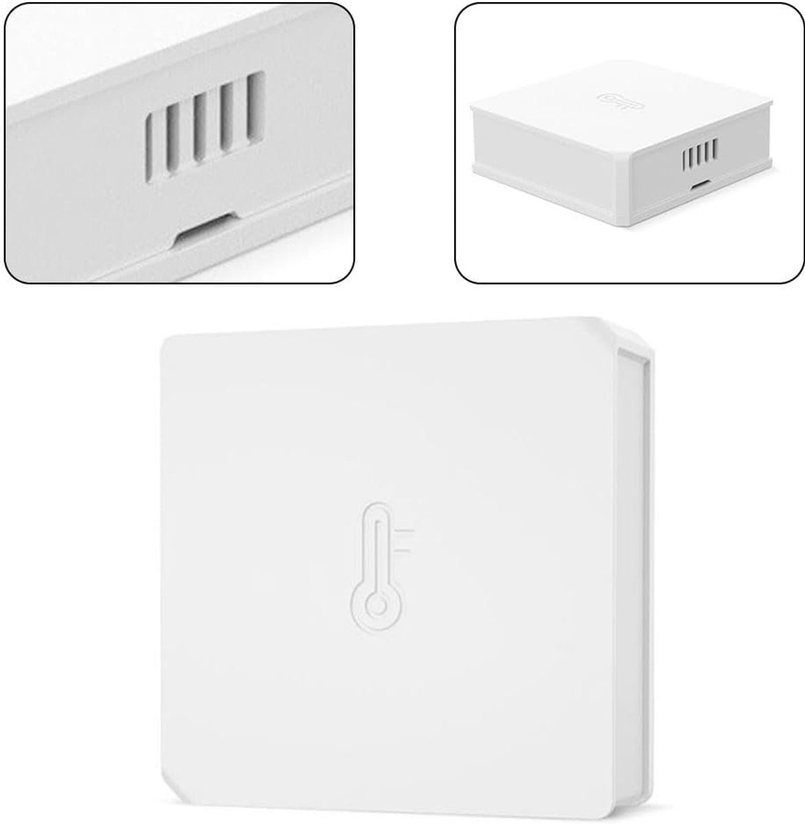 Temperatuur Vochtigheid Sensor - Slimme Binnen Sensor - Real-time Monitoring - Z-igBee Connectiviteit - 4 x 4 x 1 cm