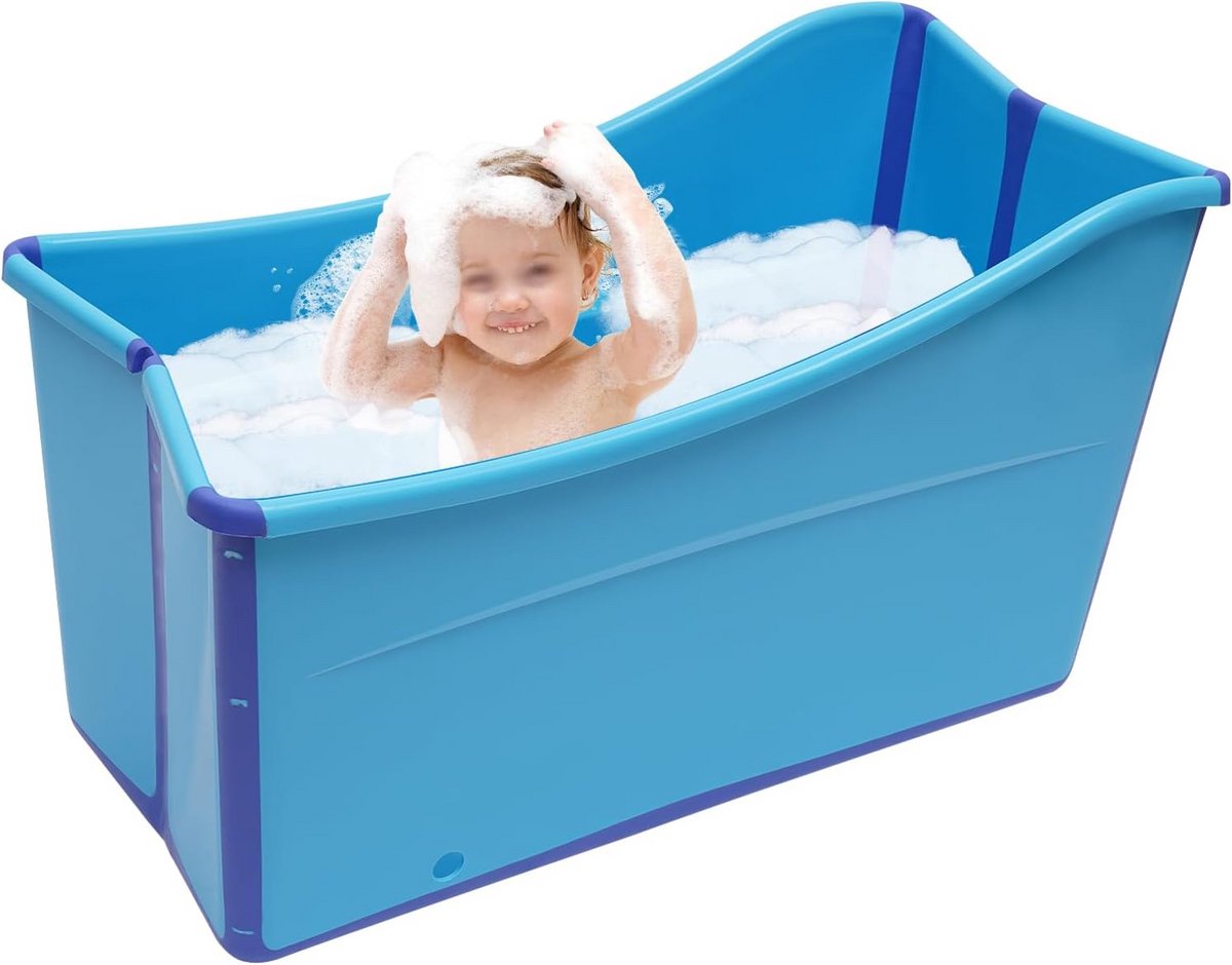 Opvouwbare Badkuip - Draagbaar Bad - Ontspannend Bad - Ruim en Compact - 100 cm - Blauw