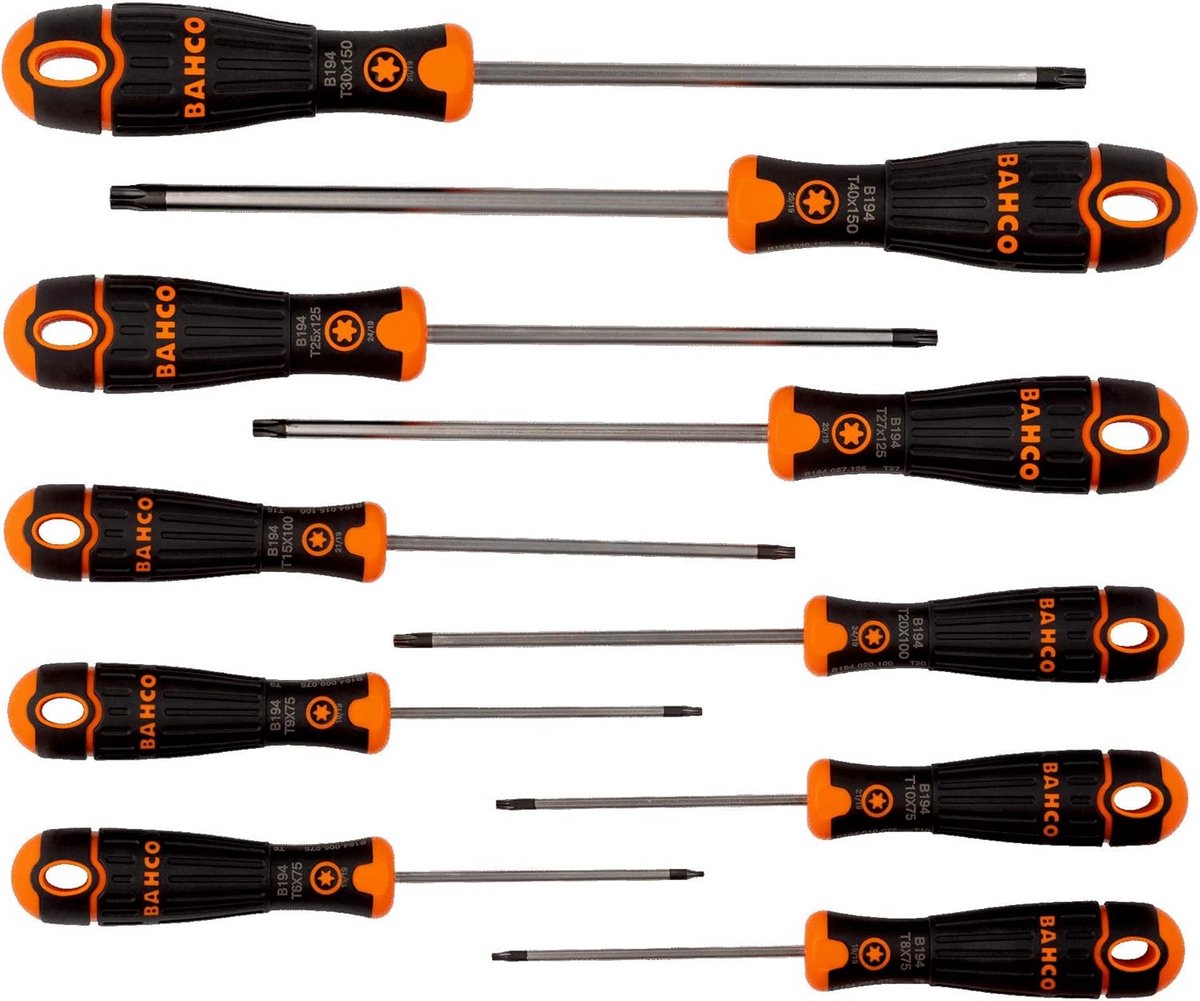Schroevendraaierset - Torx bits - Precisiewerk - Magnetisch uiteinde - 10 stuks - Standaard