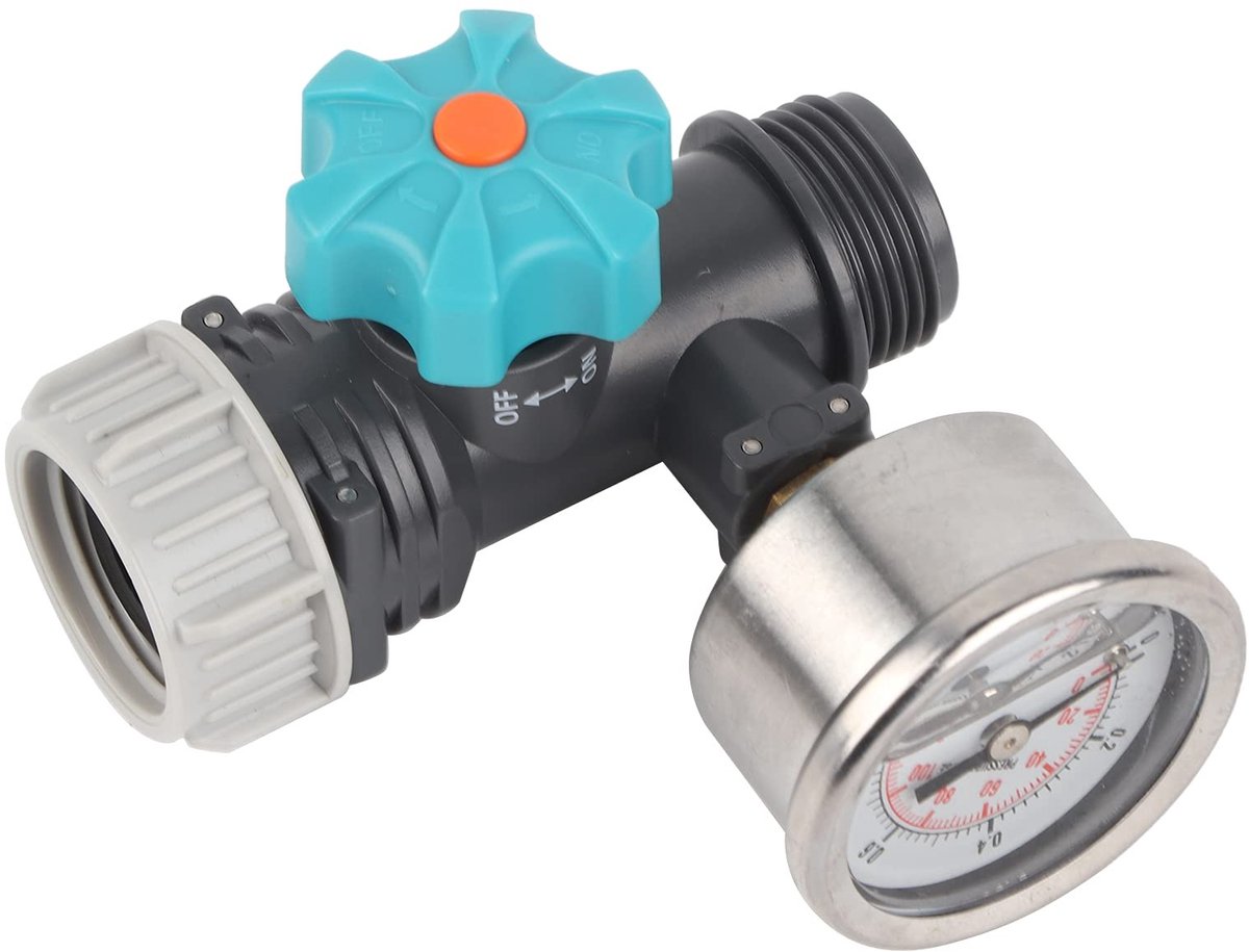 Dailygoods- Regelklep Verstelbaar - Drukregelaar met Manometer - G3/4in Schroefdraad - Gebruiksvriendelijke Handgreep - Beschermingscontrolesysteem - Gevisualiseerde Drukaanpassing - Waterdrukventiel