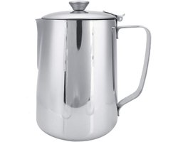 Melkopschuimkan - Koffiekan RVS - Latte Art Maken - Druppelloze Tuit - 1000 ML - Zilver