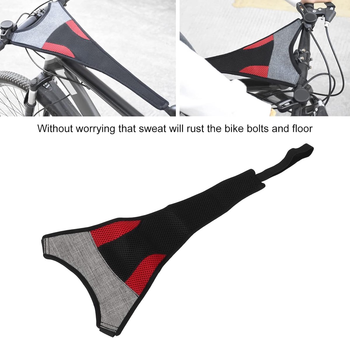 Fiets Zweetnet - Zweetvanger Fiets - Binnen Trainen - Dubbele Laag - 25 cm - Zwart