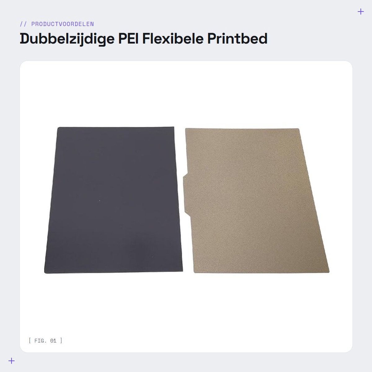 Dailygoods- Bouwplaat Dubbelzijdig 330 x 225 mm - PEI Flexibele Printbed - Magnetische Basis - Verbeterde Hechting - Eenvoudige Modelverwijdering - Schokbestendig