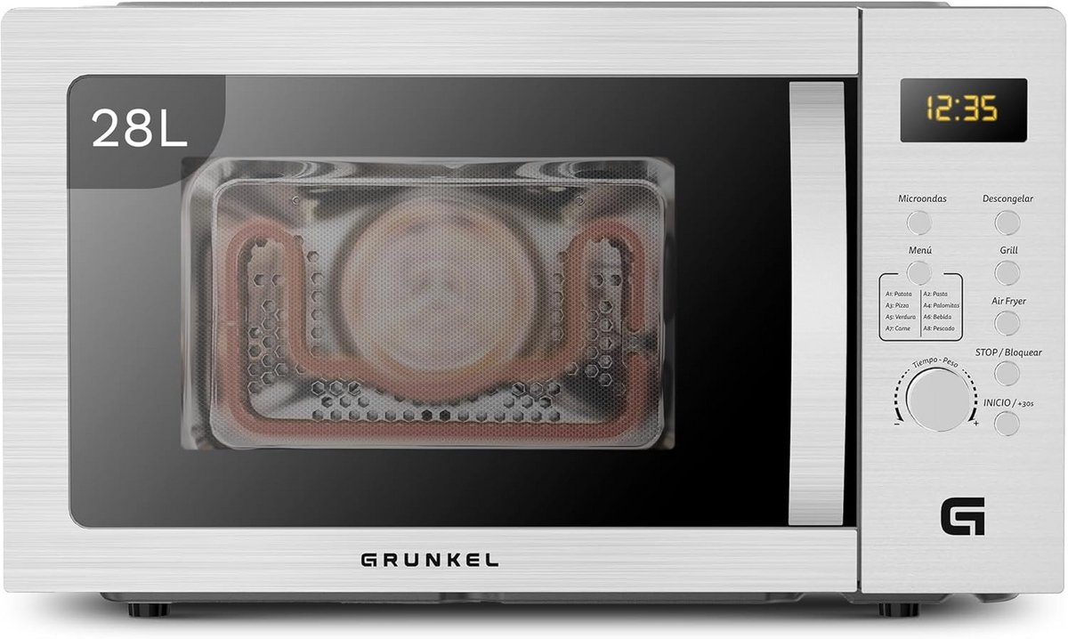 Multifunctionele Oven - Magnetron Grill - Snel Koken - 3-in-1 Functionaliteit - 28 Liter - Zilver