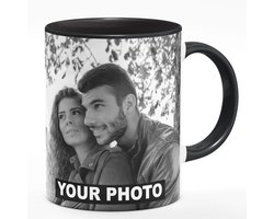 Gepersonaliseerde Mok - Fotobeker Mok - Cadeau Idee - Zwart-Wit Afbeelding - 330 ml - Zwart