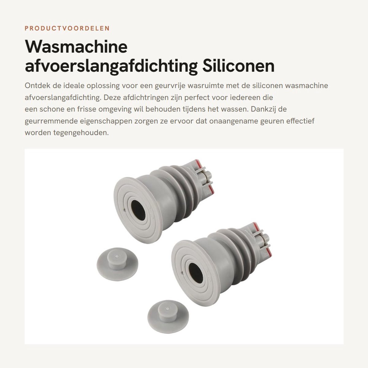 Dailygoods- Afvoerslangafdichting - Siliconen Afdichtring - Geurremmende Afdichting - Vloerafvoerafdichting - Verpakking van 2 - Voorkomt Lekkage - Waterleidingafdichting