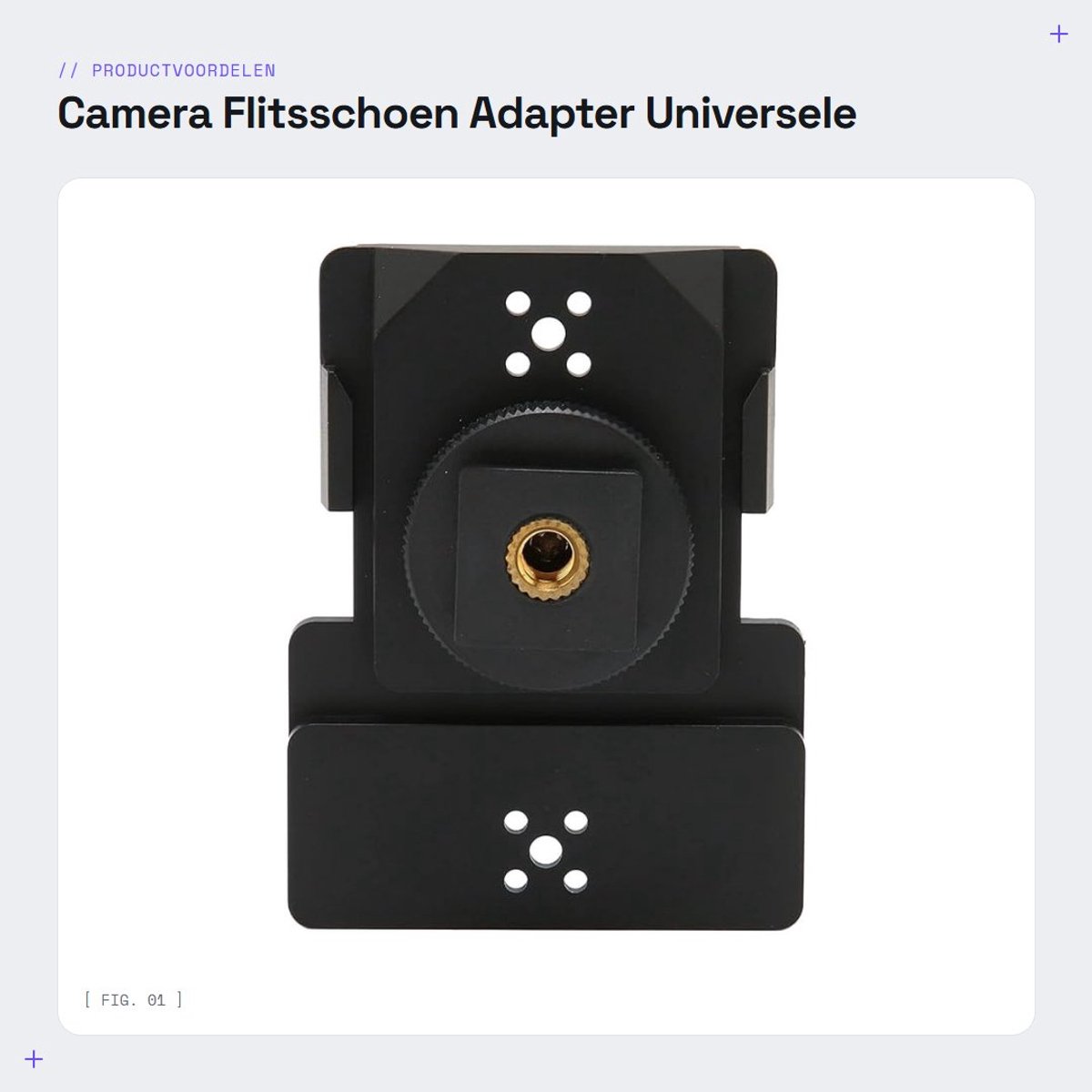 Dailygoods - Camera Flitsschoen Adapter - Universele Flitsschoenmontage - Lichtgewicht en Duurzaam - Geschikt voor EW 100 300 500 G1 G2 G3 G4 - Handig...