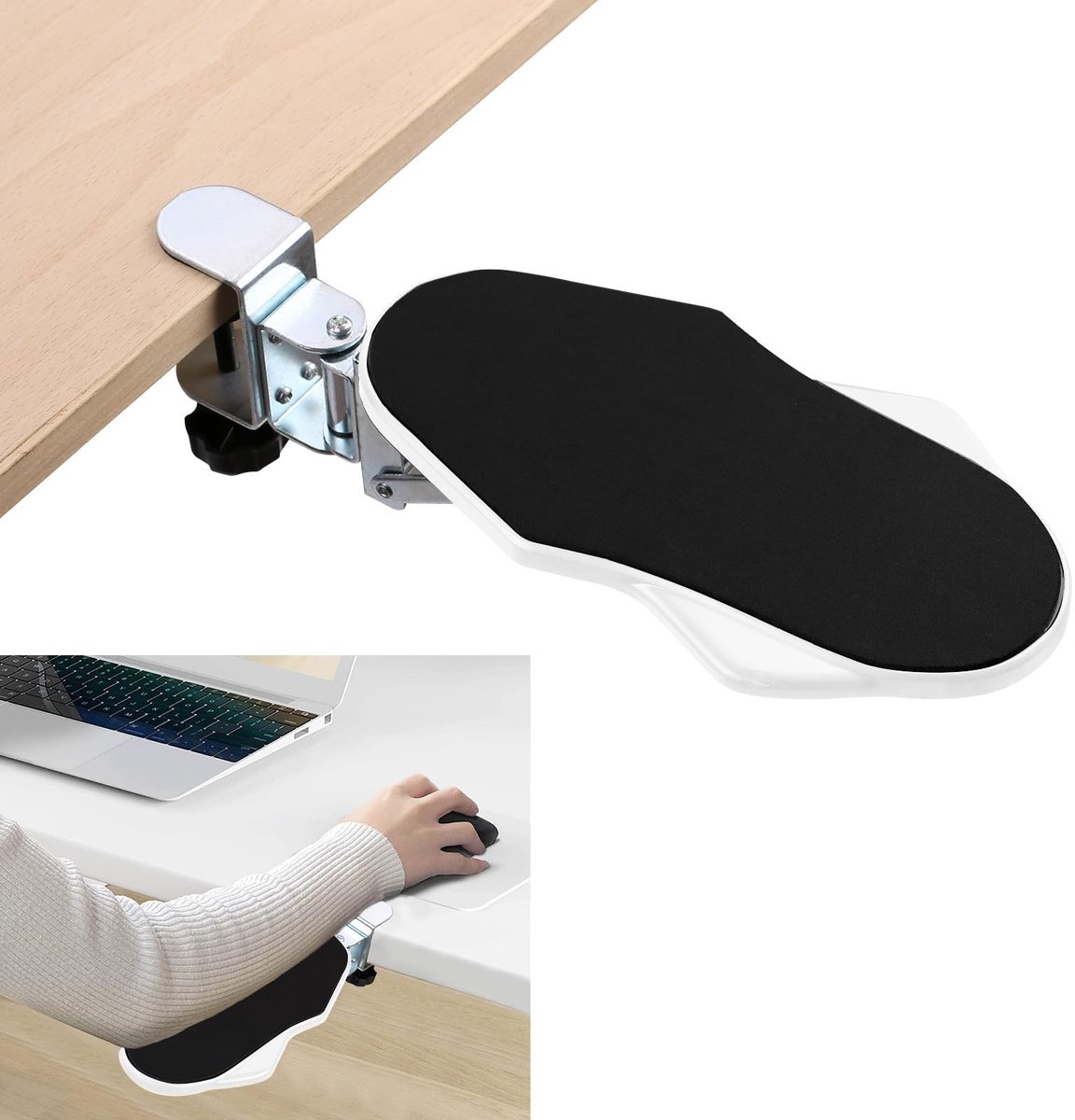 Dailygoods- Armsteun Ergonomisch - 180° Draaibaar - Polssteun - Elleboogsteun - Bureauverlenger - Comfort voor Thuisgebruik - Bureauondersteuning