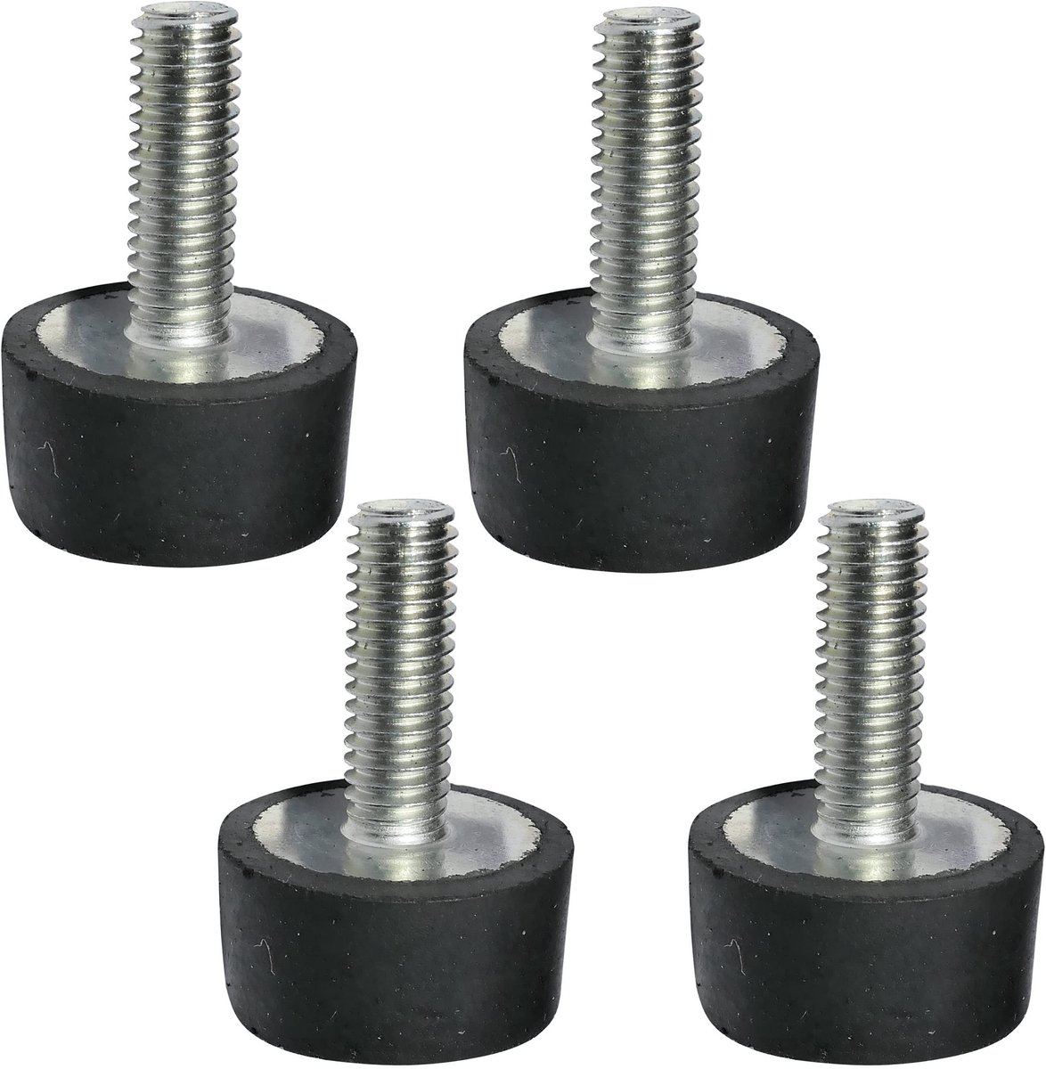 Dailygoods- Rubberen Voetjes - Set van 4 - Trillingsdempers - Ø20 mm H: 10 mm - Hardheid 40 ± 5 - Belastbaarheid 240N - Antivibratie