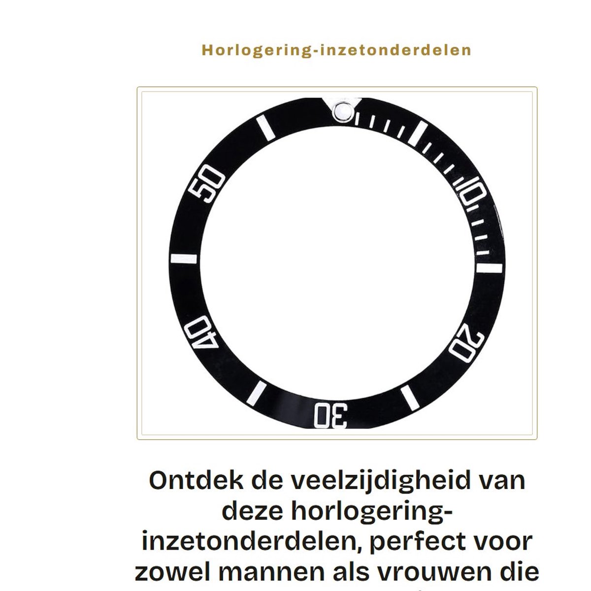 Dailygoods- Bezel-inzetlus Lichtgewicht Kunststof - Vervangingsonderdeel - Horlogeaccessoires - Modieuze Inzetstukken - 4 Kleuren - Exquise Uiterstraling - Horloge-inzetstuk