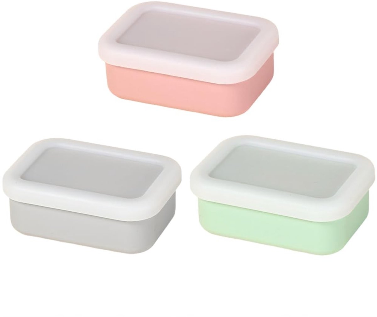 Dailygoods- Diepvriesbakken 3 stuks - Siliconen voedselcontainer - Lekvrij - Herbruikbaar - Draagbaar - 250 ml capaciteit - Voedselcontainers