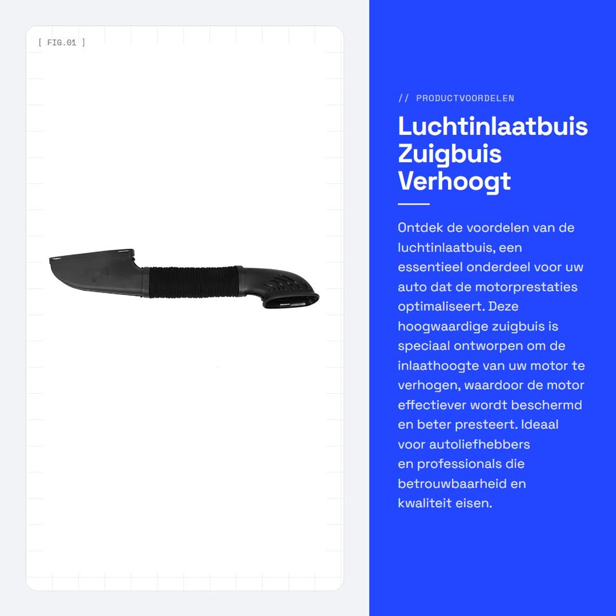 Dailygoods- Luchtinlaatbuis Premium Kwaliteit - Luchtinlaatslang - Zuigbuis - Geschikt voor W117/W156/W176/W246 - Hoge Temperatuur Bestendig - Lange Levensduur - Aanzuigbuis