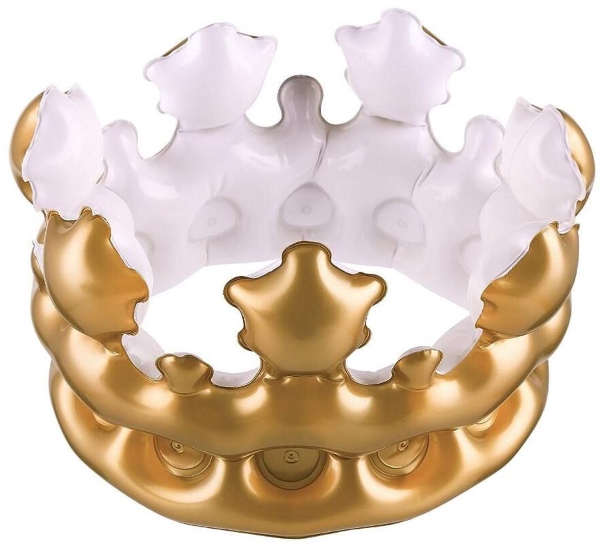 Dailygoods- Opblaasbare Kroon - Gouden Verjaardagskroon - Kostuumaccessoires - Carnaval - Cadeau-idee - Hoogwaardige Materialen - Feestkroon