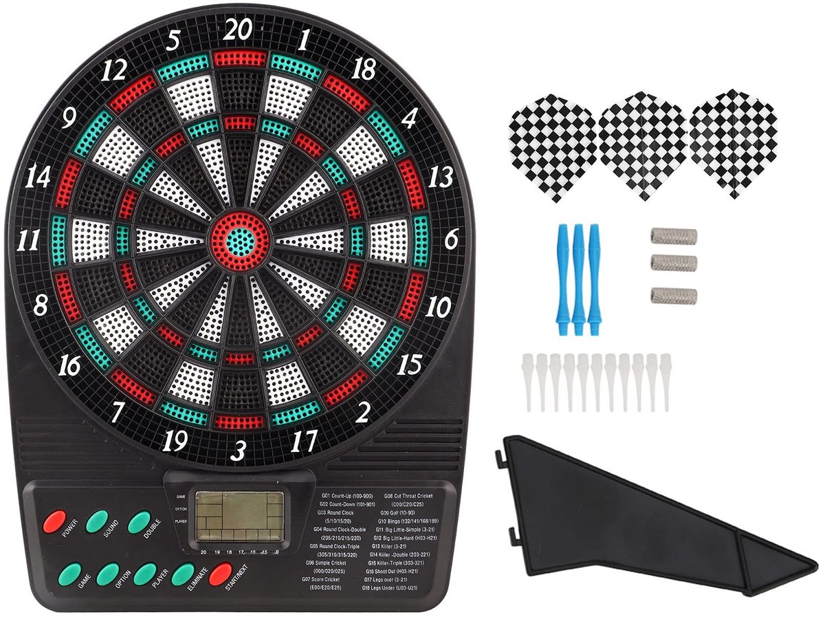 Dailygoods - Elektronisch dartspel - Professioneel dartaccessoire - Veilig LCD-scorescherm - Geschikt voor gezin - Perfect voor entertainment - Ideaal...