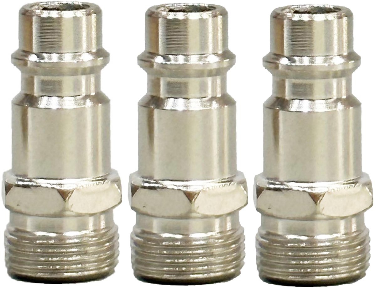Dailygoods- Connector 1/4 Inch - Persluchtaansluiting - Schroefdraad - Eindstuk - 10 Stuks - Duurzame Verbinding - Persluchtfitting