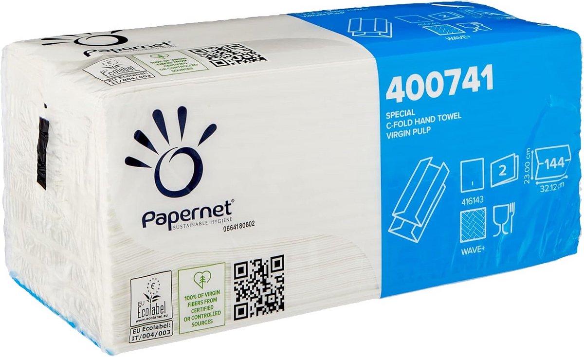 Papieren Handdoeken - Keukenpapier - Hygiënisch Drogen - C-vouw Systeem - 288 Vel - Wit