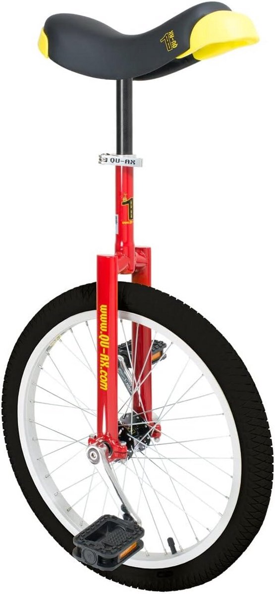 Eenwieler - Single Wheel Bike - Fietsen Oefenen - Inclusief Extra Zadelpen - 61 cm Min Lengte - Rood