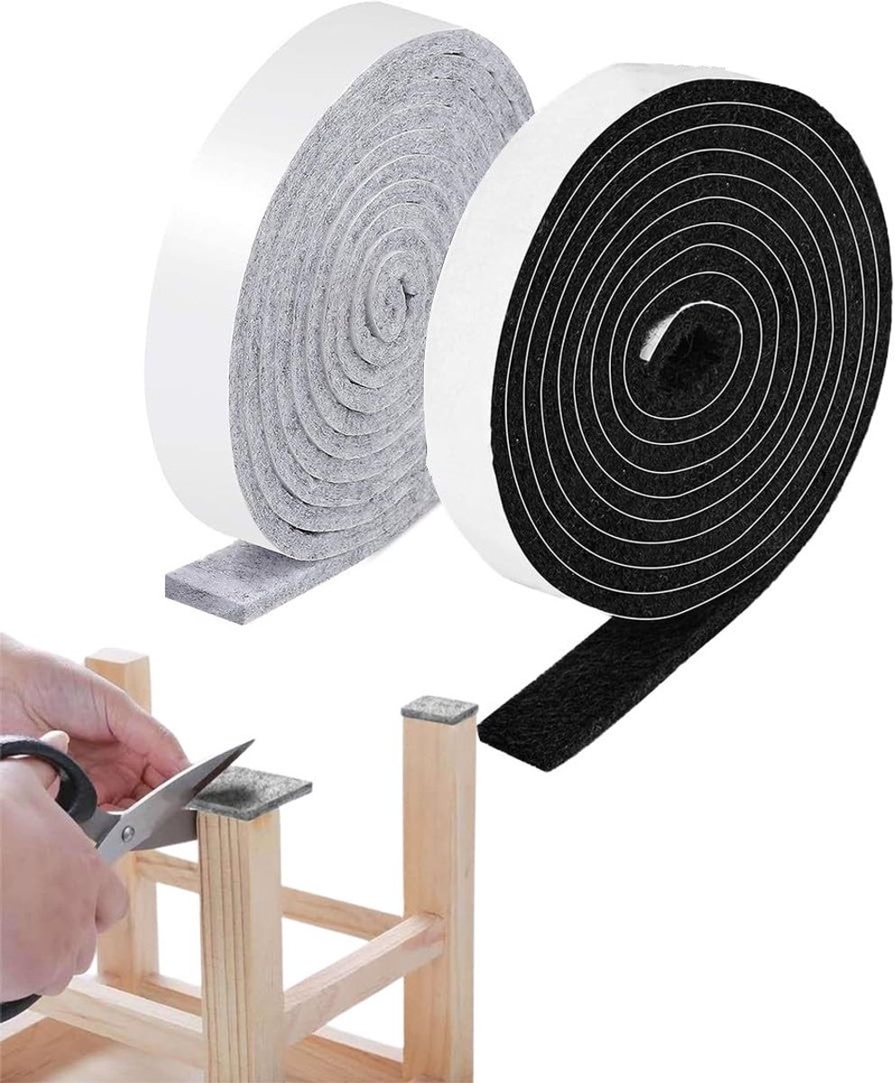 Dailygoods- Viltstickers 2 Rollen - 100 x 2 cm - Antislip - Meubelbescherming Katten - Slijtvast - Duurzaam en Veilig