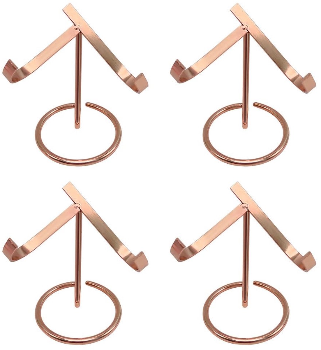 Dailygoods- Display Standaard 4 Stuks - Stabiele Houder - Kristallen Bal - Collectibles - Ezel voor Mineralen - IJzeren Basis - Stand