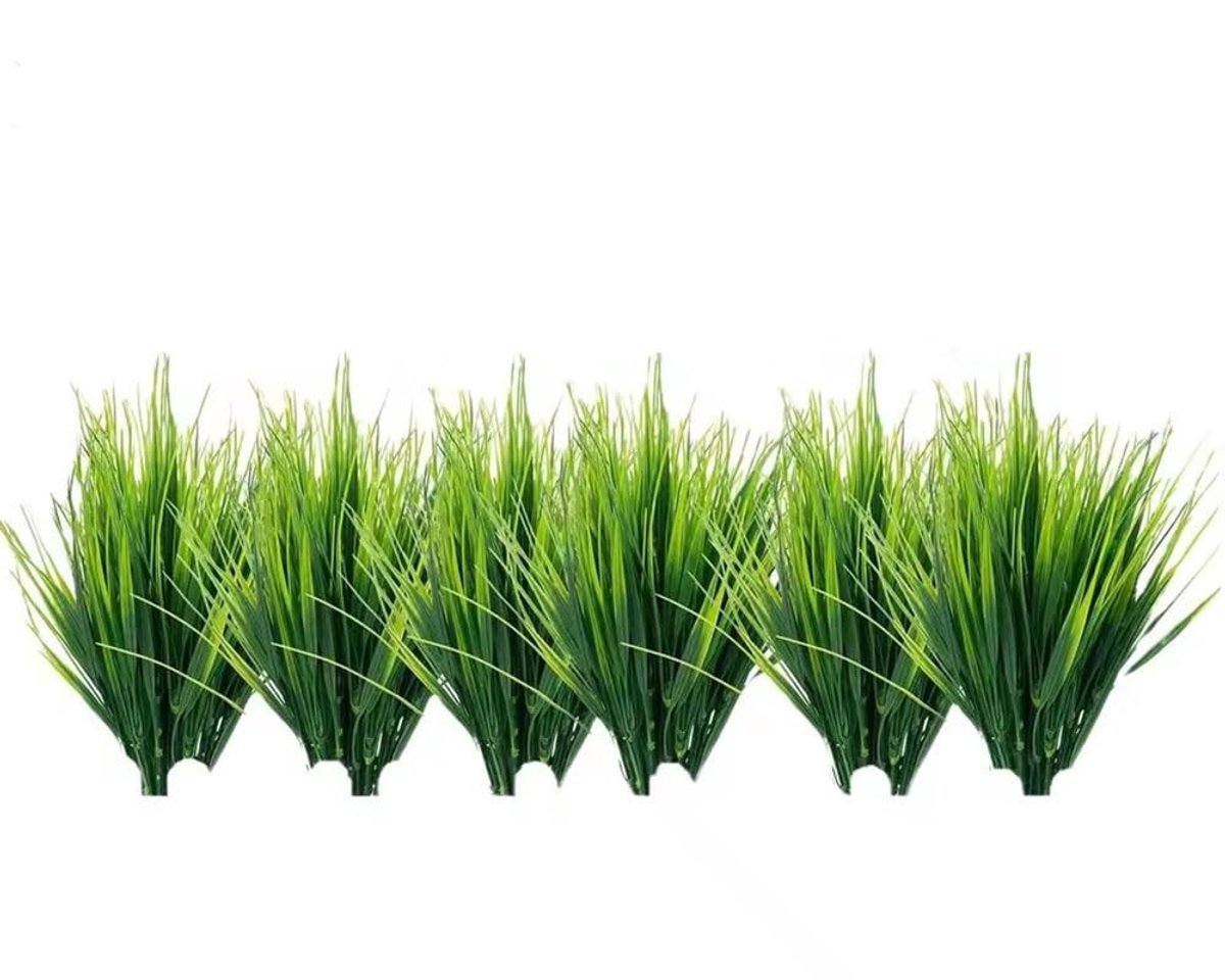 Dailygoods- Kunstgras 12 Stuks - Kunstplanten - Decoratief - Voor Tuin/Balkon - Onderhoudsvrij - Kunststof 40 cm - Nepplanten