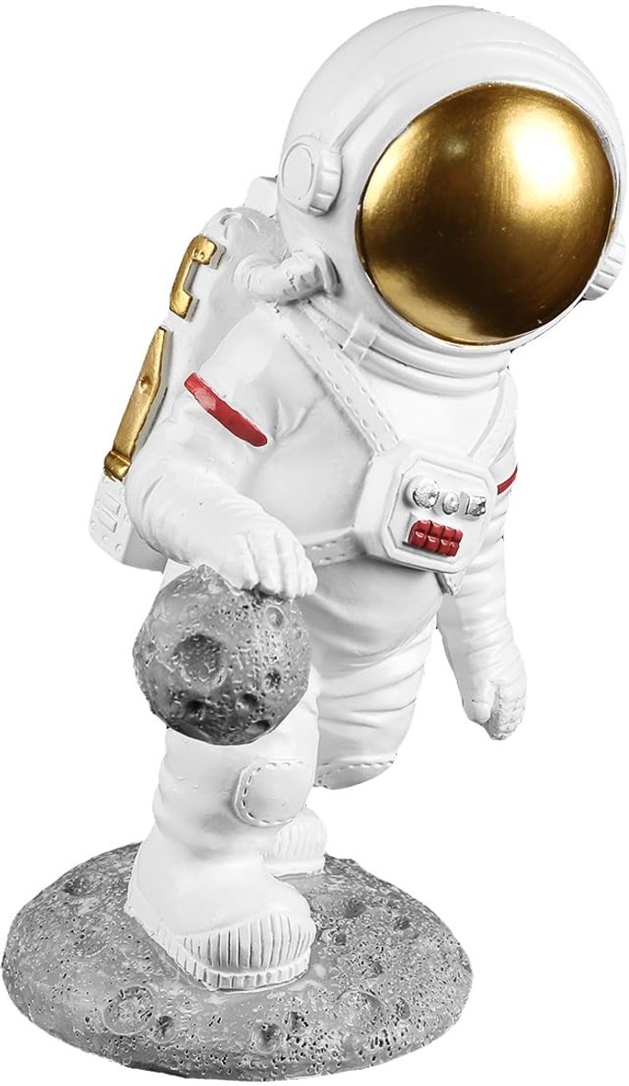 Dailygoods- Astronaut Beeldje - Hoogwaardig Milieuhars - Decoratie Ornament - Desktop Accessoires - Thema Decor - Uniek Ontwerp