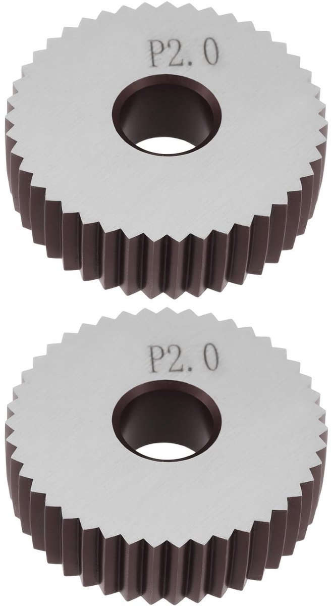 Dailygoods- Knurling Wielen 2,0 mm Pitch - Staal Rollers - 28x8x8 mm - Gereedschap voor Draaibank - Slijtvast - Voor Decoratieve Afwerking - Knurling Tool
