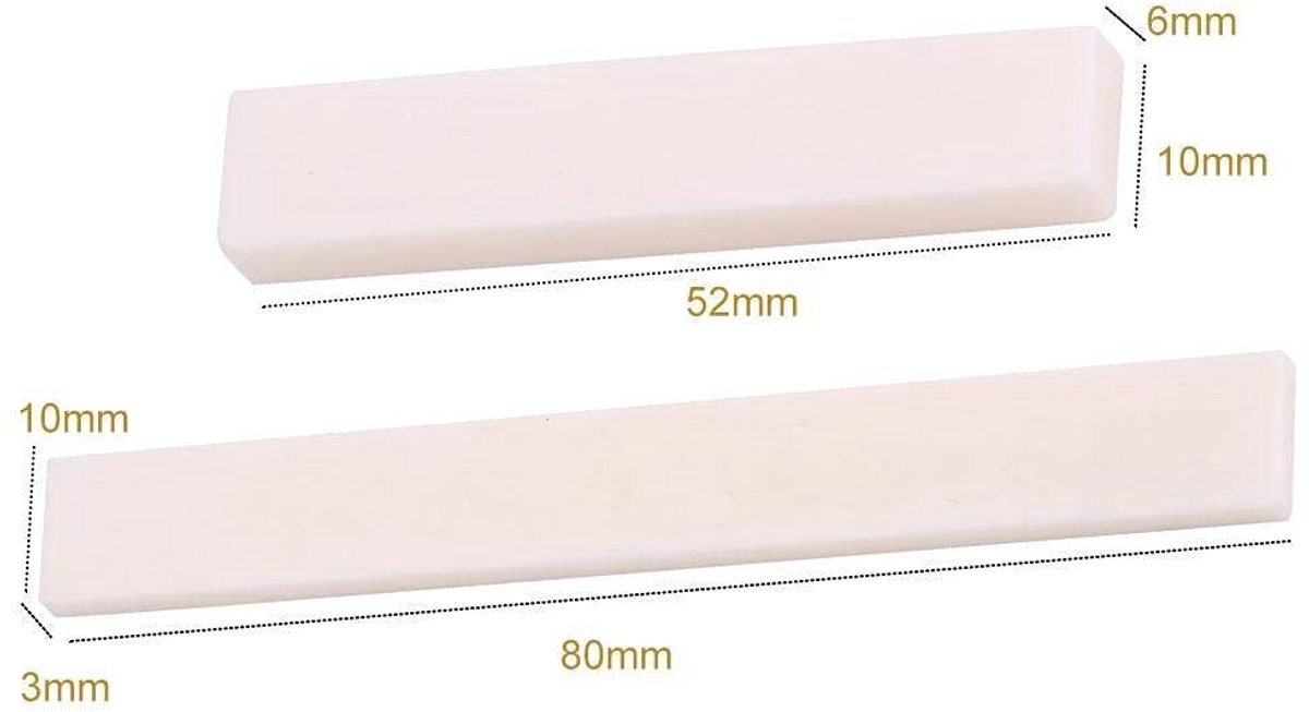 Dailygoods- Gitaarzadel Hoogwaardig Botmateriaal - Zadelmoer - 6 Snaren - Duurzaam - Lichtgewicht - Eenvoudige Installatie - Gitaarsaddle