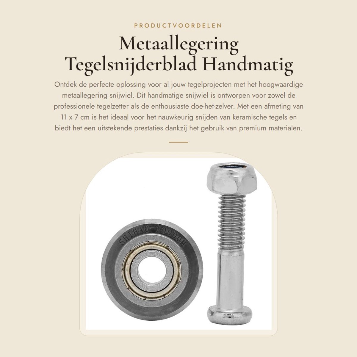 Dailygoods- Snijwiel Hoogwaardige Legering - Keramisch Snijblad - Handmatige Tegelsnijmachine - Scherpe Prestaties - Duurzaam - Verpakkingsgrootte 11 x 7 x 1 cm - Tegelsnijderblad