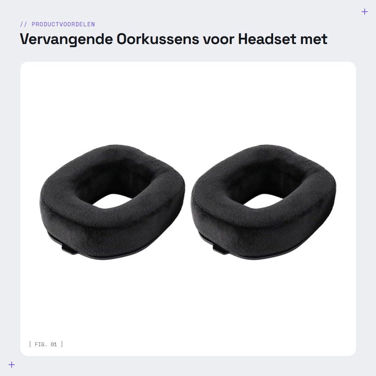 Dailygoods - Vervangende Oorkussens voor Headset met Fluwelen Afwerking