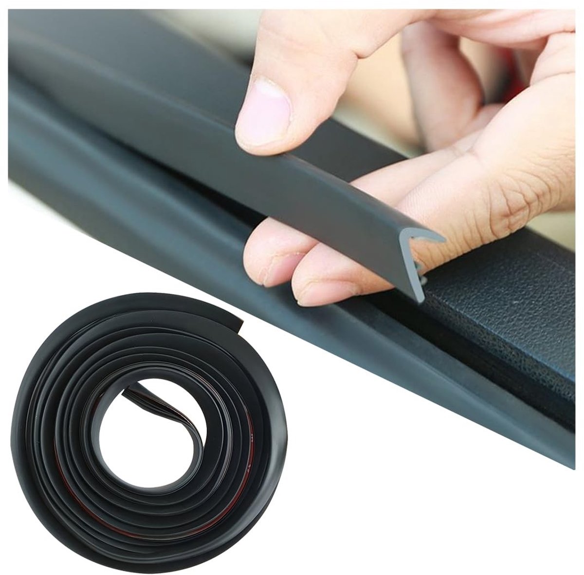 Dailygoods- Autodeurafdichting Rubber - Geluids- en stofdicht - Raamafdichtingskit - Universeel - 5 m - Eenvoudig te installeren - Raamafdichting