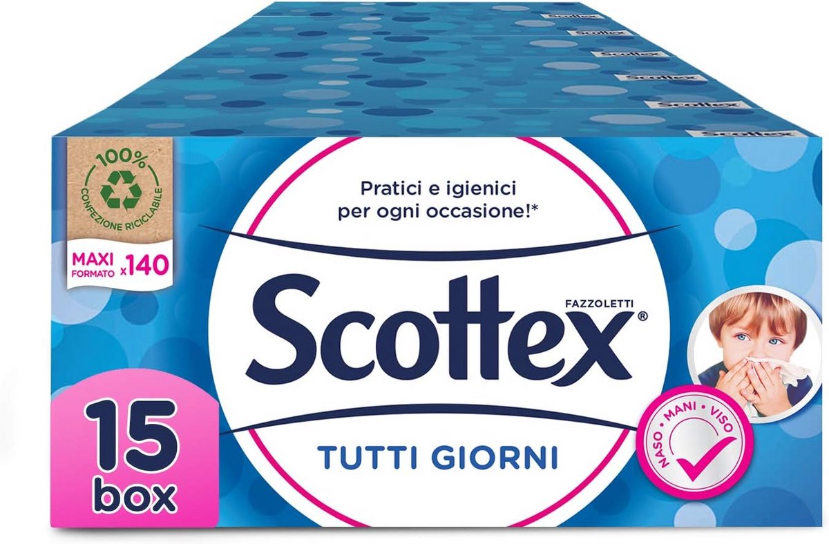 Zakdoeken - Papieren zakdoekjes - Dagelijkse hygiëne - 15 dozen - 140 doekjes per doos - Wit