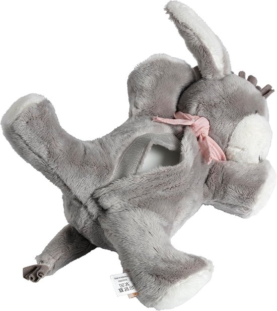 Inslaaphulp Knuffel - Zachte Ezel - Baby Rustig Maken - Hartslag Geluid - 25 cm - Roze — afbeelding 2