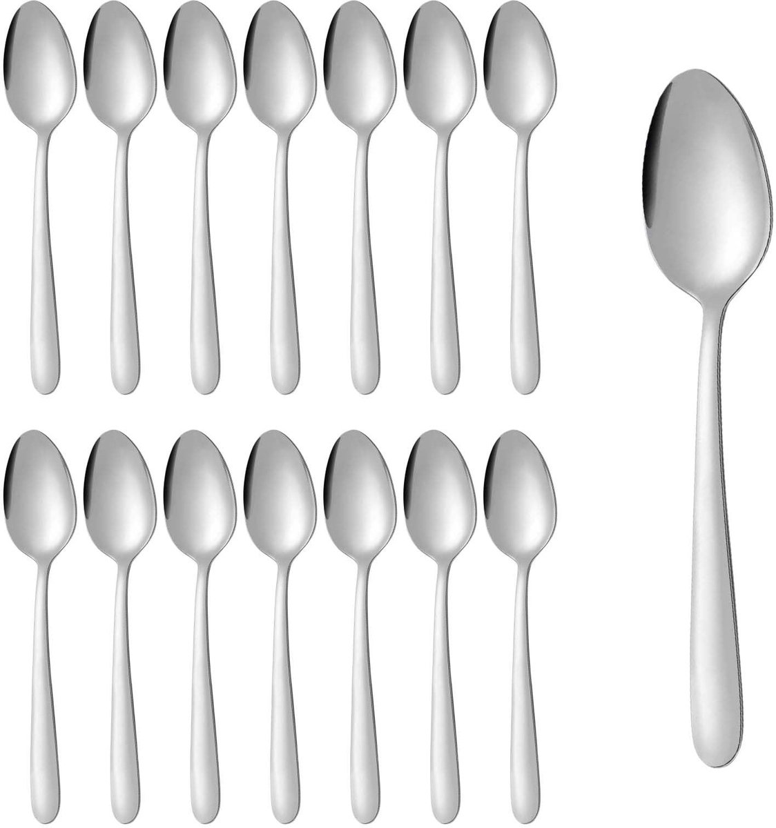 Dailygoods- Theelepels 36 Stuks - Roestvrij Staal - Ergonomisch Ontwerp - Vaatwasmachinebestendig - Klassiek Design - Duurzaam en Roestvrij - Lepelset