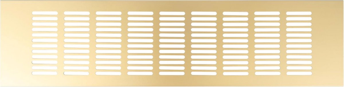 Ventilatierooster Goud - Decoratief Rooster - Luchtstroom Integratie - Duurzaam Aluminium - 400 x 100 mm - Goud