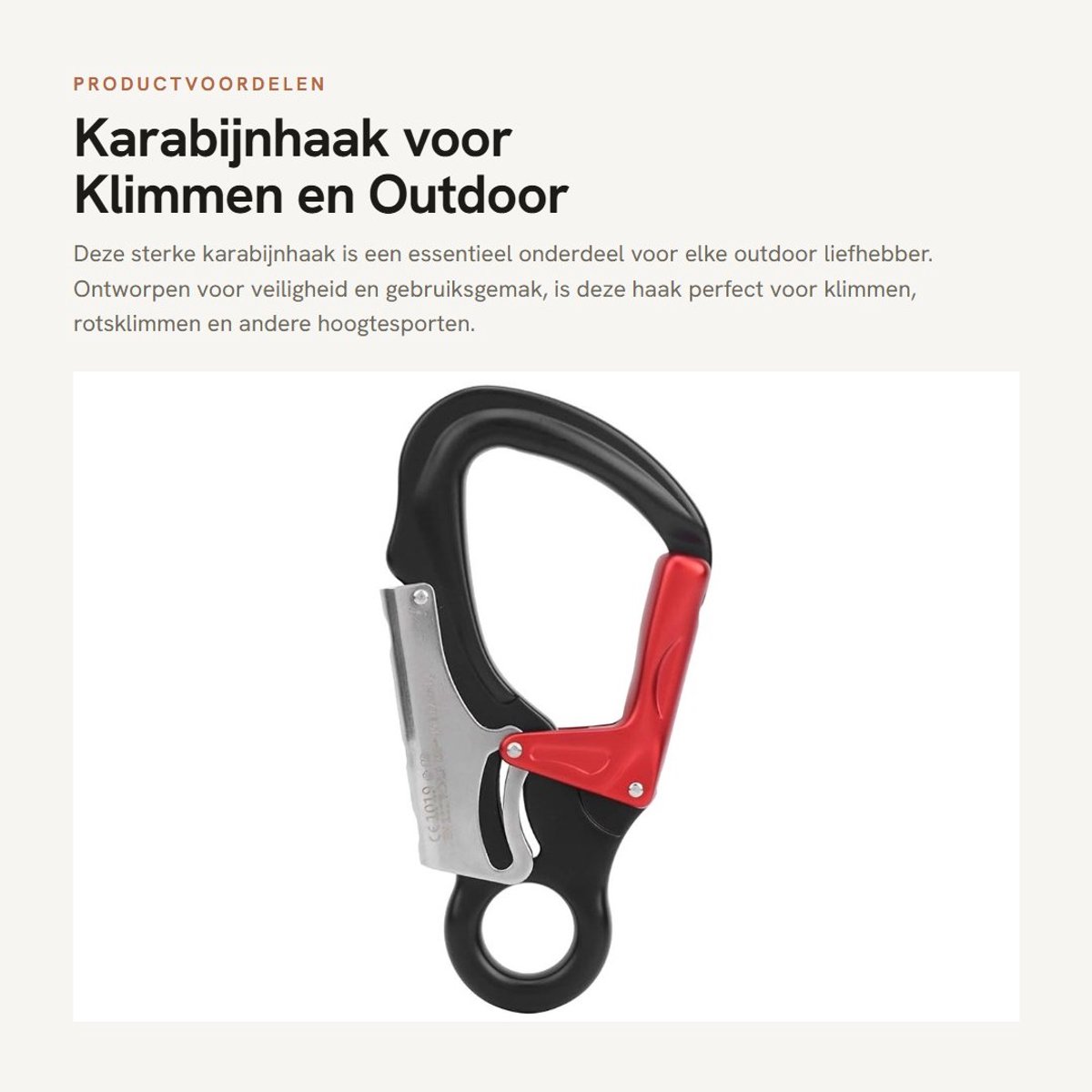 Dailygoods- Karabijnhaak 35KN Veiligheid - Roestvrij Staal - Outdoor Klimmen - Grote Hoogte Operaties - Corrosiebestendig - Hoogwaardige Kwaliteit - Klimhaak