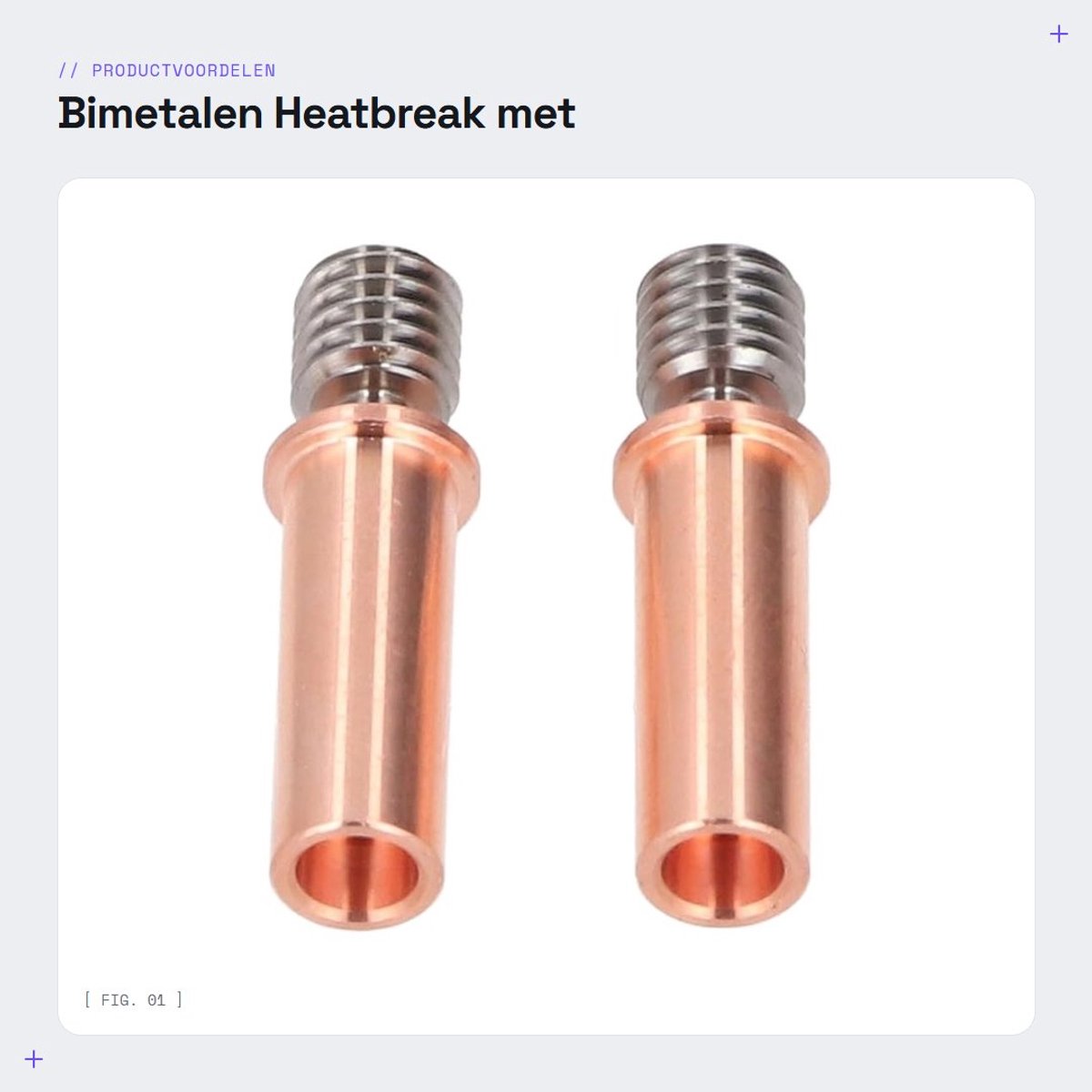 Dailygoods- Heatbreak bimetalen vervanging - M6 x 26 mm - Ti-legering/koper - 2 x warmtebreak - Temperatuurbestendigheid - Efficiënte warmteafvoer - Thermische Breuk