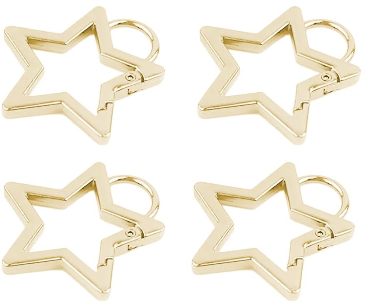 Dailygoods - Star Sleutelhanger Karabijnhaak - 4 stuks zinklegering clips voor kamperen en wandelen