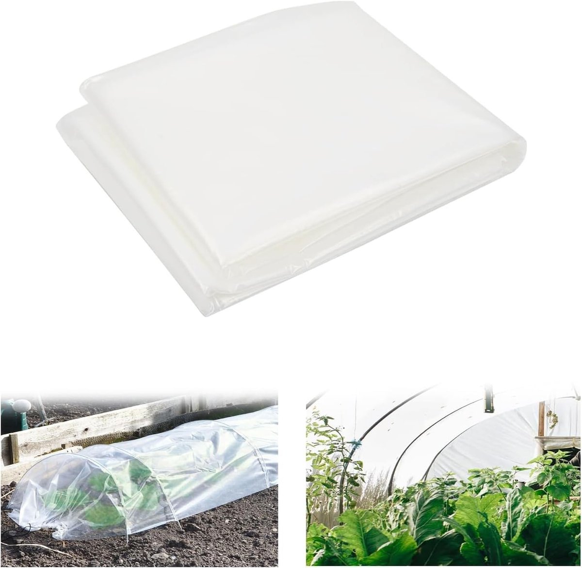 Dailygoods- Broeikasfolie 2 x 3 m - Scheurvaste Folie - Tunnelfolie - Tuinieren - Polyethyleen - Transparant en Duurzaam - Kasfolie
